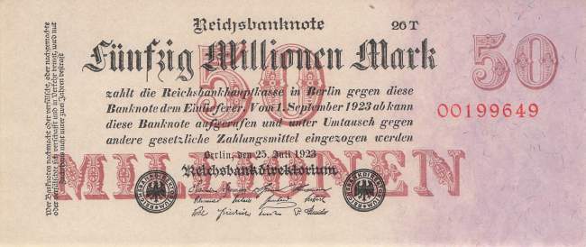 50 Million Mark 1923 ro.97c T